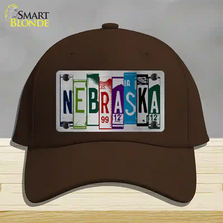 Nebraska License Plate Art Novelty License Plate Hat Cotton / Dark Brown