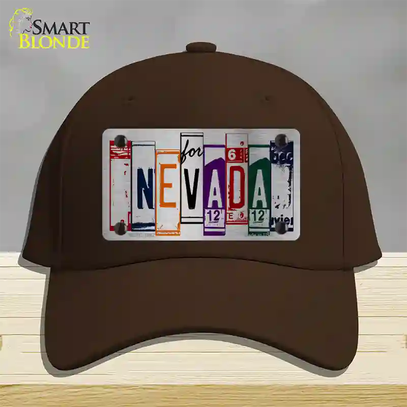 Nevada License Plate Art Novelty License Plate Hat Cotton / Dark Brown