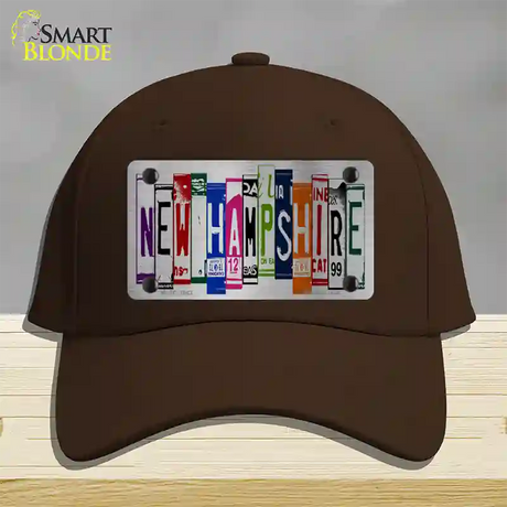 New Hampshire License Plate Art Novelty License Plate Hat Cotton / Dark Brown