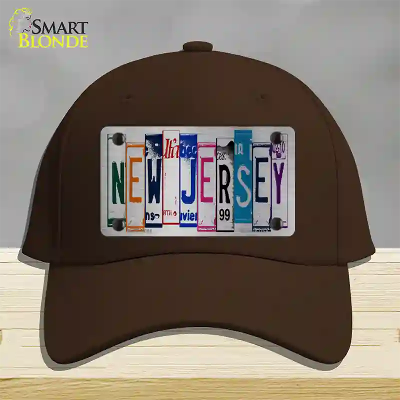 New Jersey License Plate Art Novelty License Plate Hat Cotton / Dark Brown