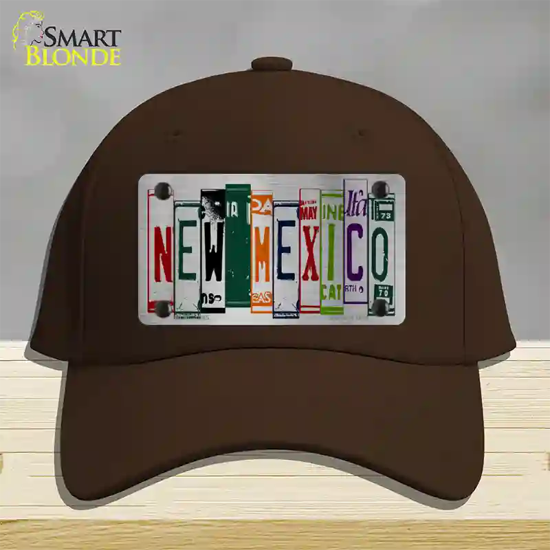 New Mexico License Plate Art Novelty License Plate Hat Cotton / Dark Brown