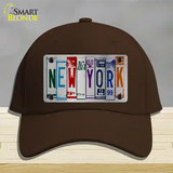 New York License Plate Art Novelty License Plate Hat Cotton / Dark Brown