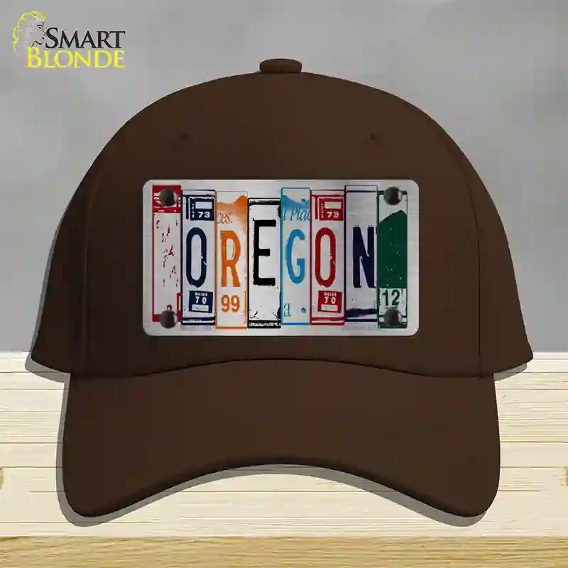 Oregon License Plate Art Novelty License Plate Hat Cotton / Dark Brown