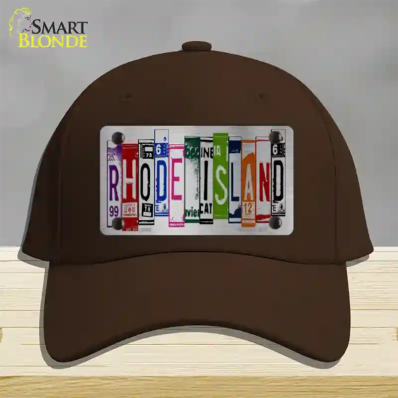 Rhode Island License Plate Art Novelty License Plate Hat Cotton / Dark Brown