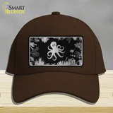 Octopus Black Brushed Chrome Novelty License Plate Hat Cotton / Dark Brown