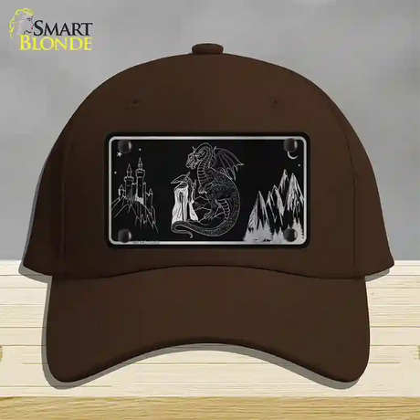 Wizards And Dragons Black Brushed Chrome Novelty License Plate Hat Cotton / Dark Brown