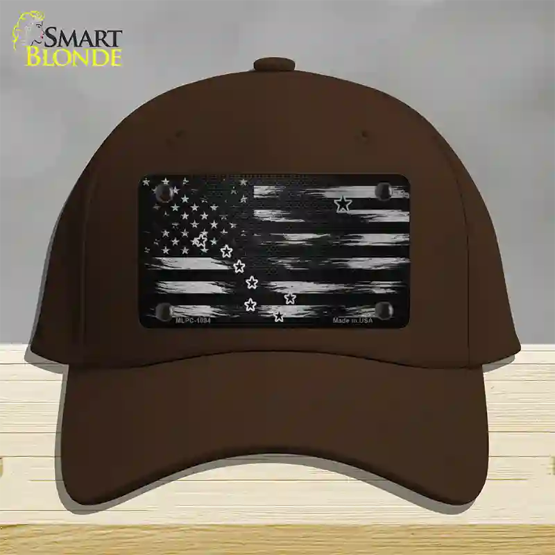 Alaska Carbon Fiber Novelty License Plate Hat Cotton / Dark Brown