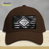 Arkansas Carbon Fiber Novelty License Plate Hat Cotton / Dark Brown