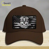 Connecticut Carbon Fiber Novelty License Plate Hat Cotton / Dark Brown