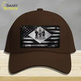 Delaware Carbon Fiber Novelty License Plate Hat Cotton / Dark Brown