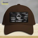 Kansas Carbon Fiber Novelty License Plate Hat Cotton / Dark Brown