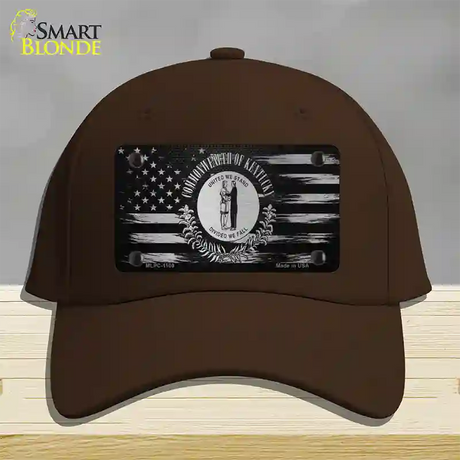 Kentucky Carbon Fiber Novelty License Plate Hat Cotton / Dark Brown