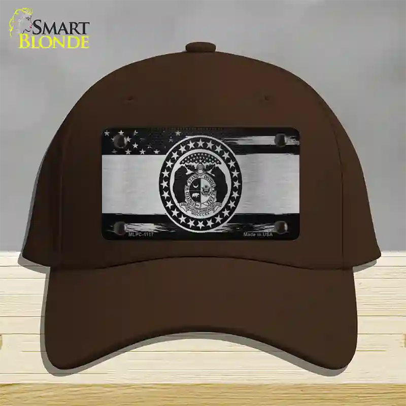 Missouri Carbon Fiber Novelty License Plate Hat Cotton / Dark Brown