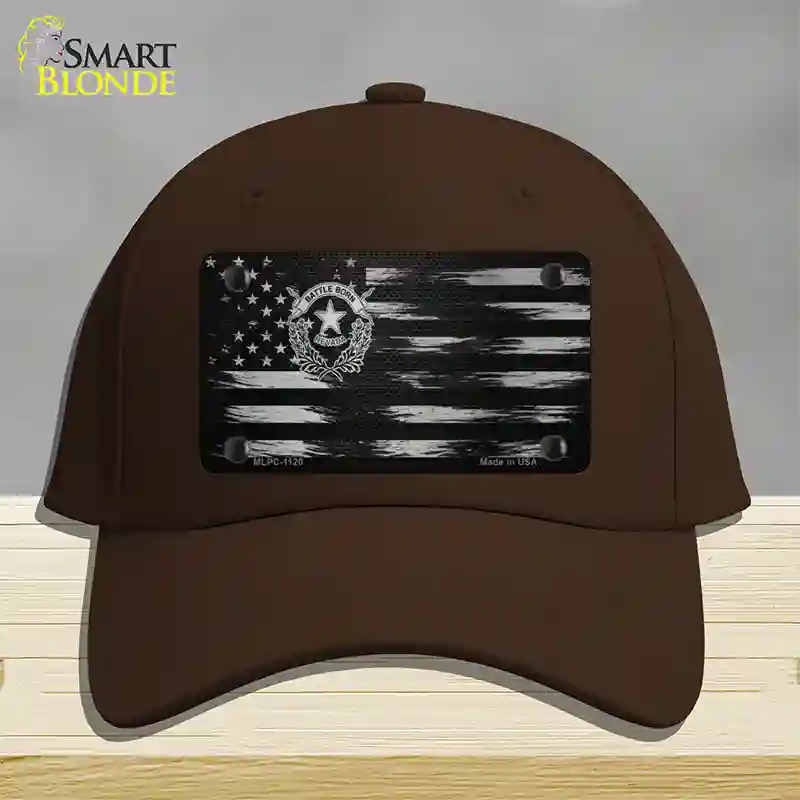 Nevada Carbon Fiber Novelty License Plate Hat Cotton / Dark Brown