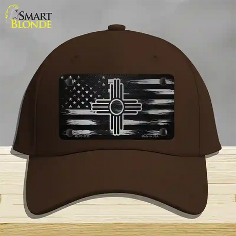 New Mexico Carbon Fiber Novelty License Plate Hat Cotton / Dark Brown