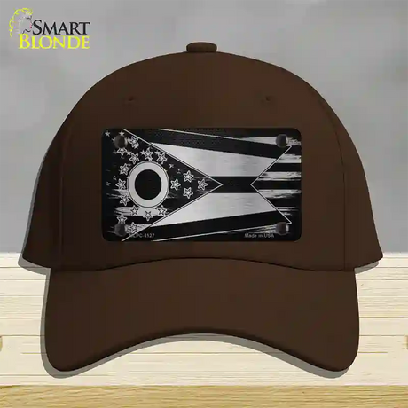 Ohio Carbon Fiber Novelty License Plate Hat Cotton / Dark Brown