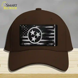 Tennessee Carbon Fiber Novelty License Plate Hat Cotton / Dark Brown