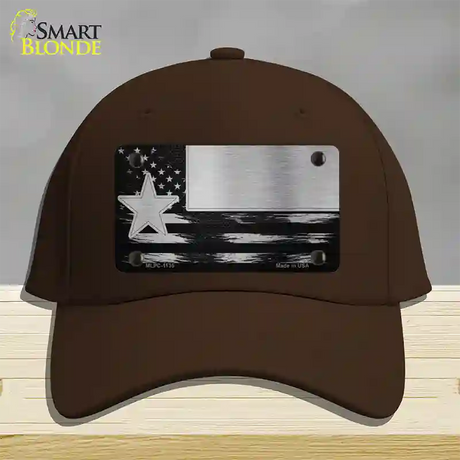 Texas Carbon Fiber Novelty License Plate Hat Cotton / Dark Brown