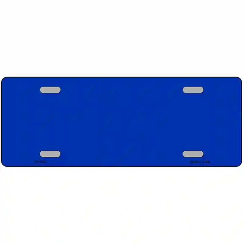 Royal Blue Solid Metal Novelty License Plate