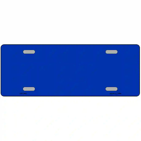 Royal Blue Solid Metal Novelty License Plate