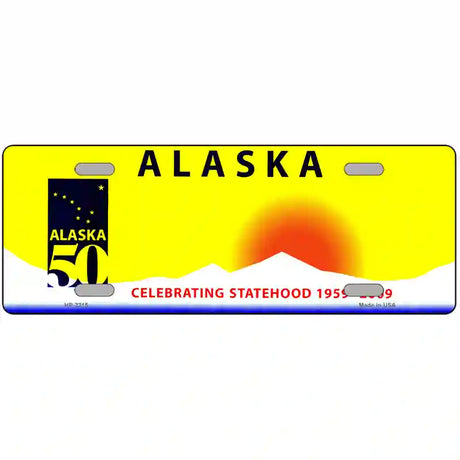 Alaska State Blank Novelty Metal License Plate