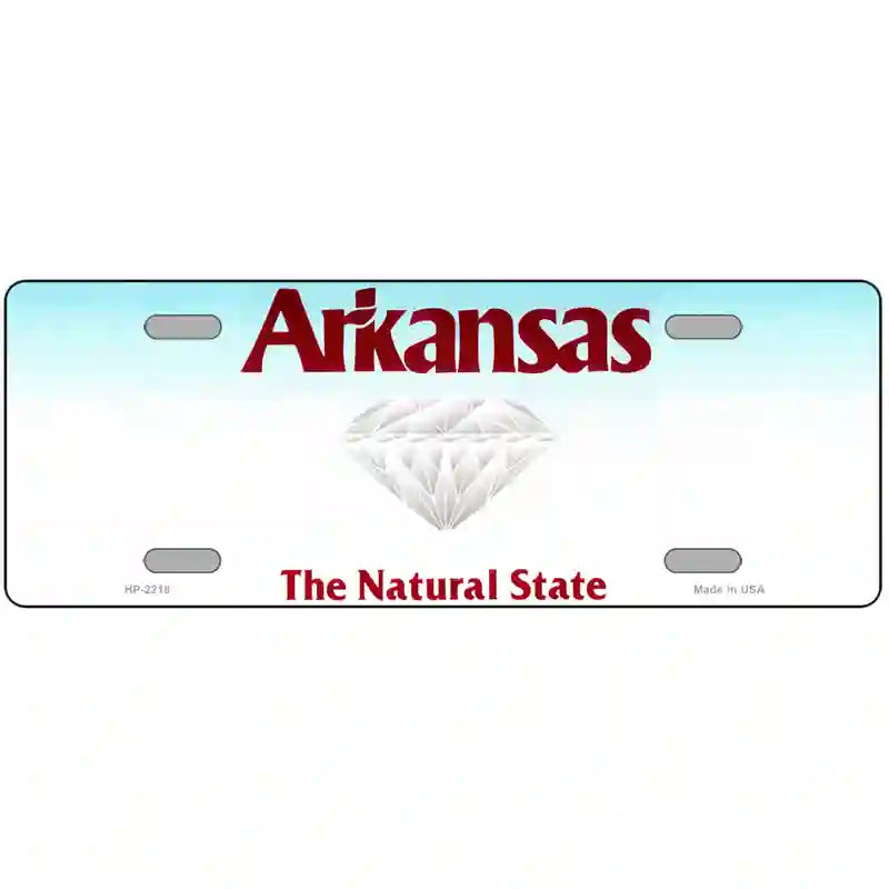 Arkansas State Novelty Metal License Plate