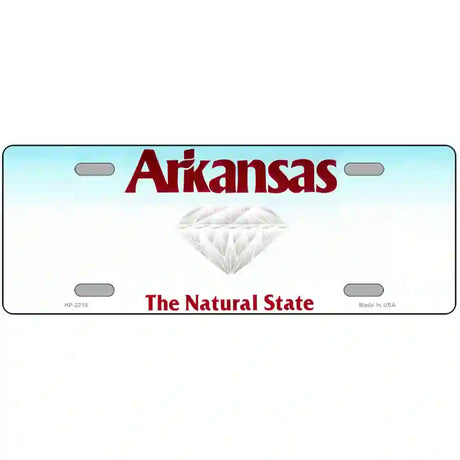 Arkansas State Novelty Metal License Plate