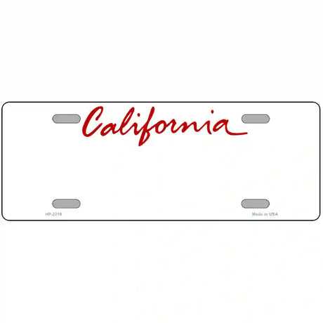 California State Blank Novelty Metal License Plate