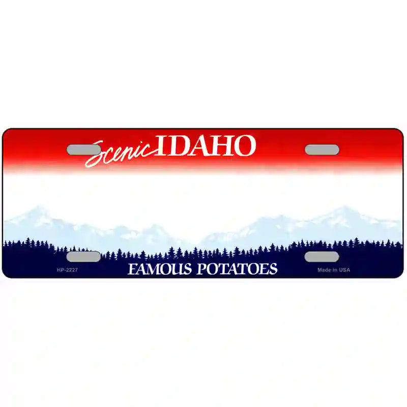 Idaho Novelty State Blank Metal License Plate