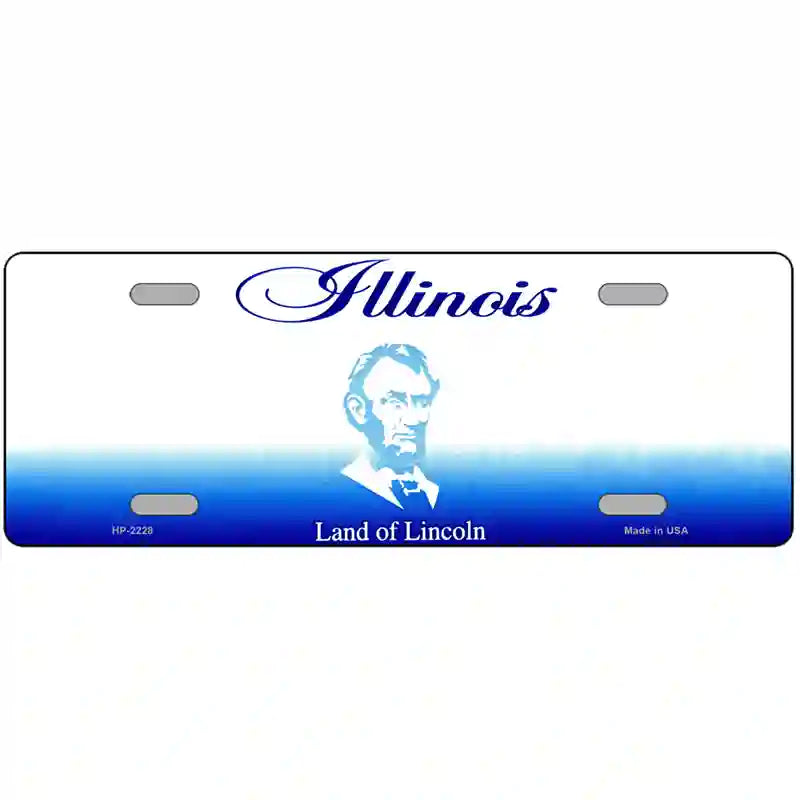 Illinois Novelty State Blank Metal License Plate