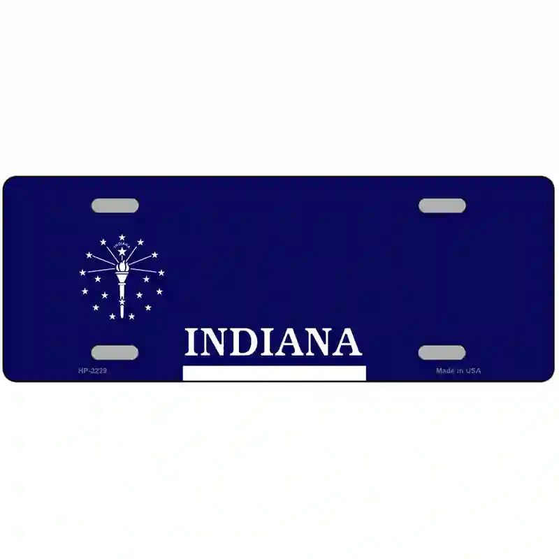 Indiana Novelty State Blank Metal License Plate