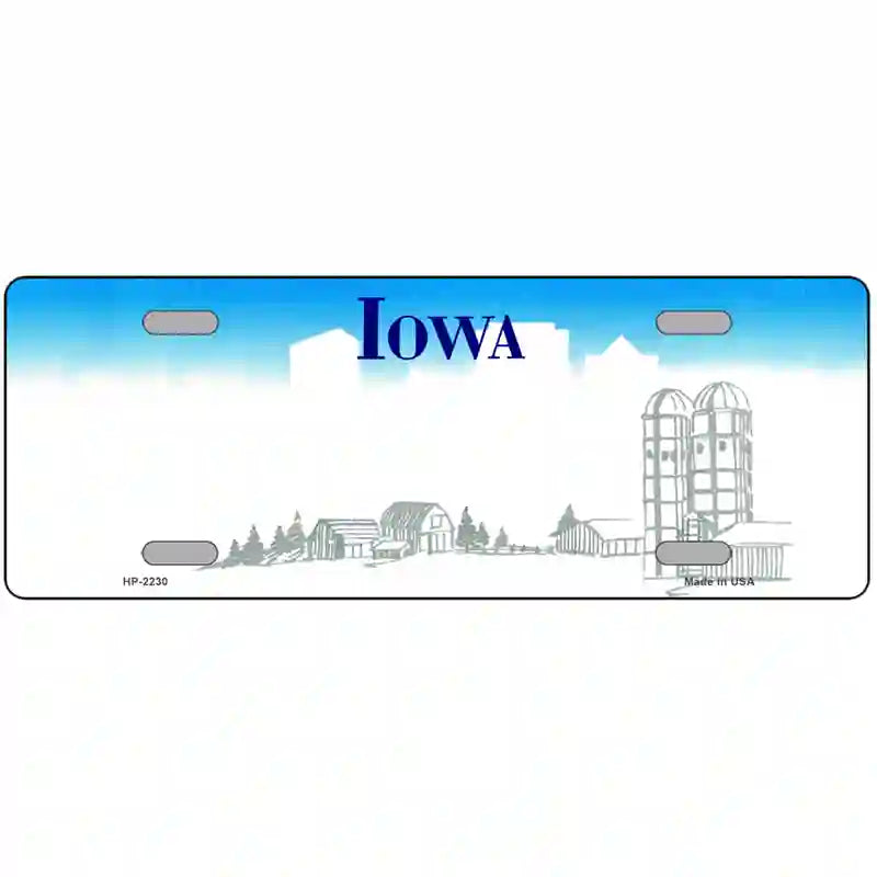 Iowa Novelty State Blank Metal License Plate