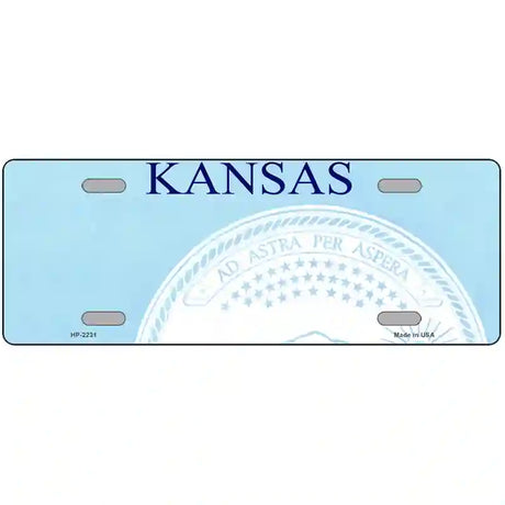 Kansas Novelty State Blank Metal License Plate