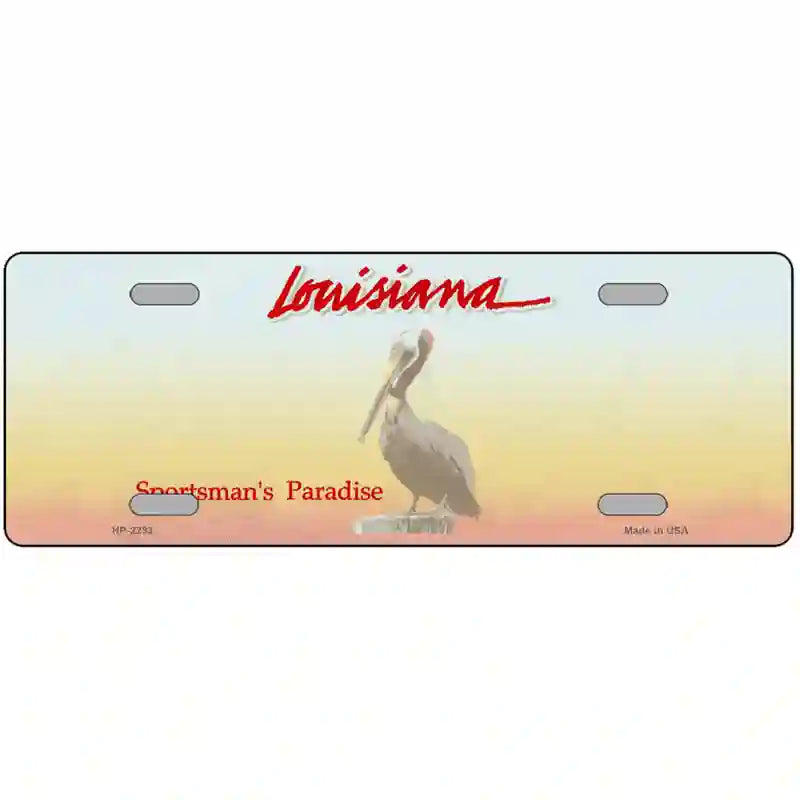 Louisiana Novelty State Blank Metal License Plate