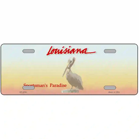 Louisiana Novelty State Blank Metal License Plate