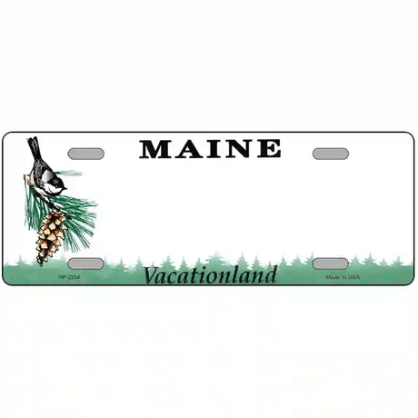 Maine Novelty State Blank Metal License Plate