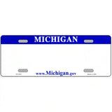 Michigan Blue Blank Novelty Metal License Plate