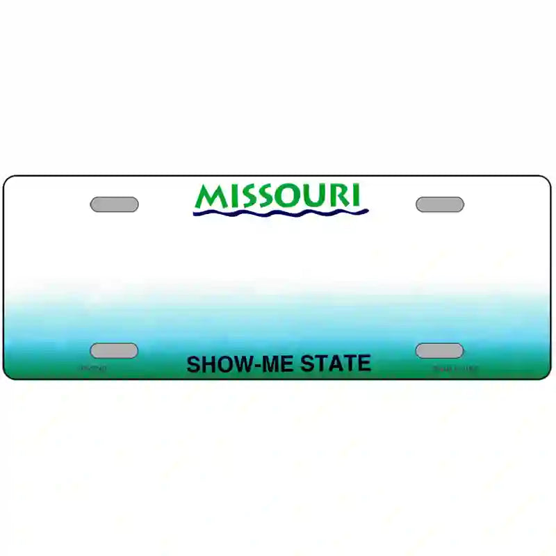 Missouri Novelty State Blank Metal License Plate