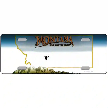 Montana Novelty State Blank Metal License Plate