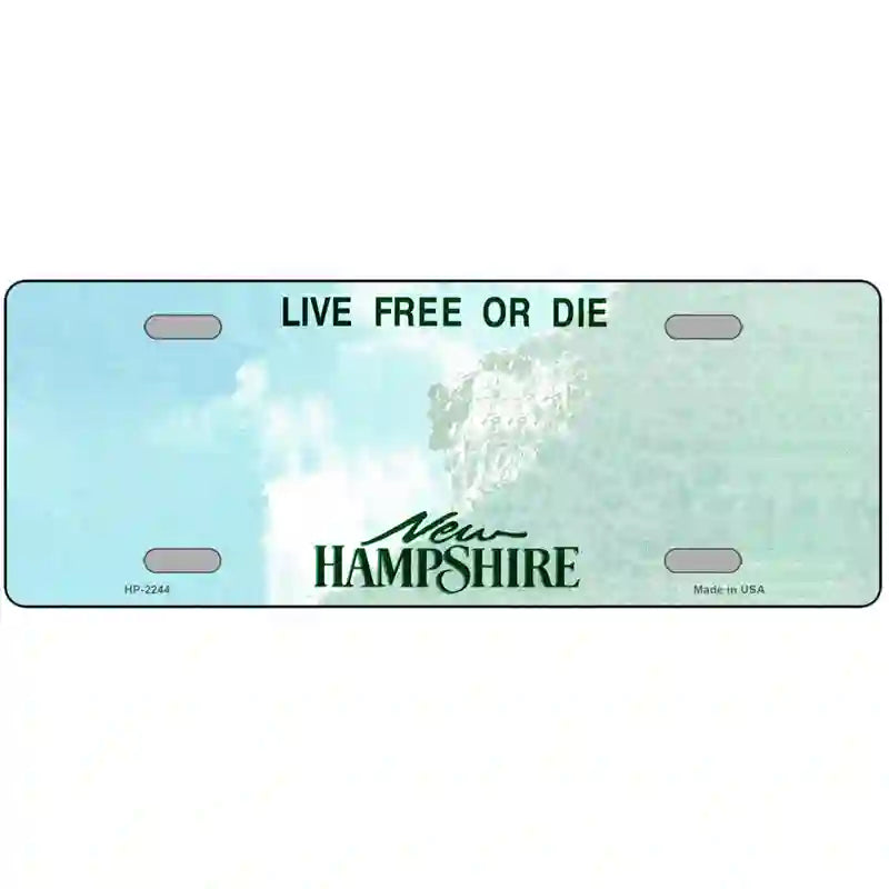 New Hampshire Novelty State Blank Metal License Plate