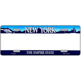 New York State Novelty State Blank Metal License Plate