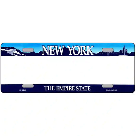 New York State Novelty State Blank Metal License Plate