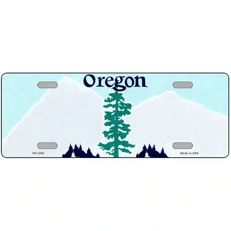 Oregon Novelty State Blank Metal License Plate