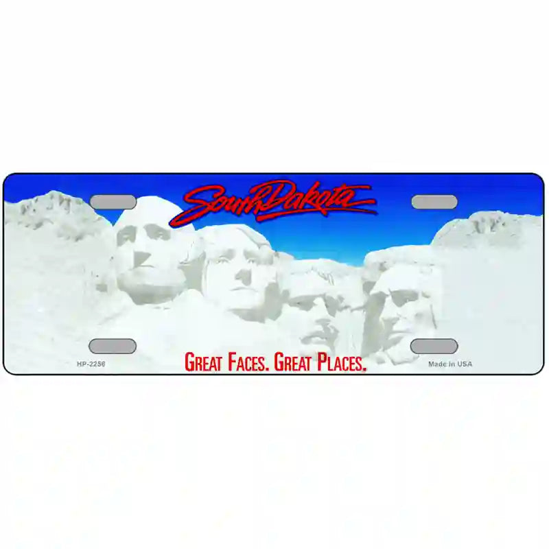 South Dakota Novelty State Blank Metal License Plate