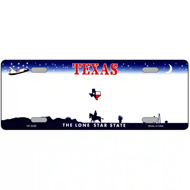 Texas Novelty State Blank Metal License Plate