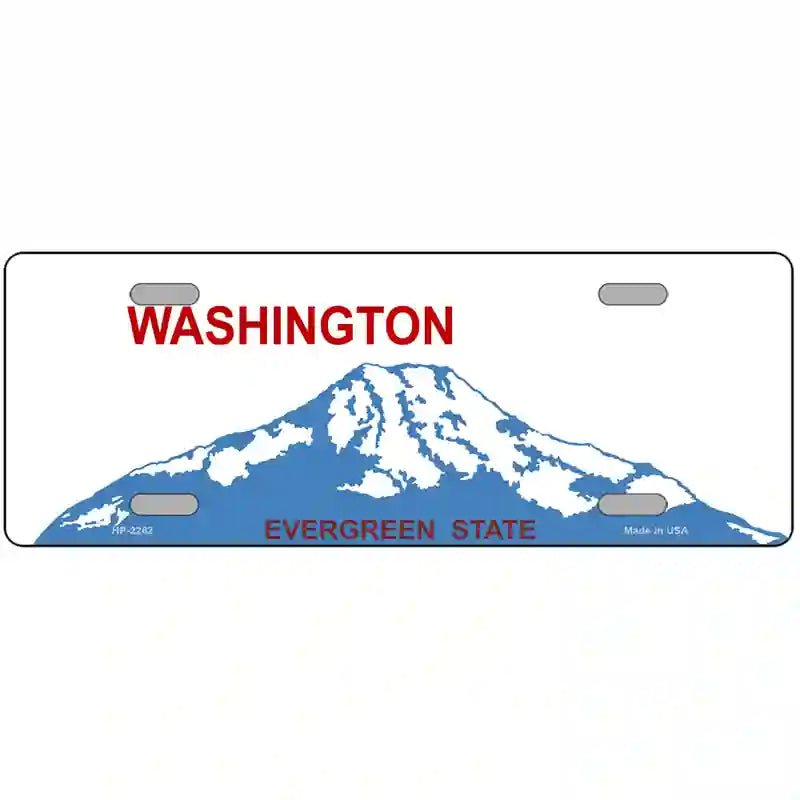 Washington Novelty State Blank Metal License Plate