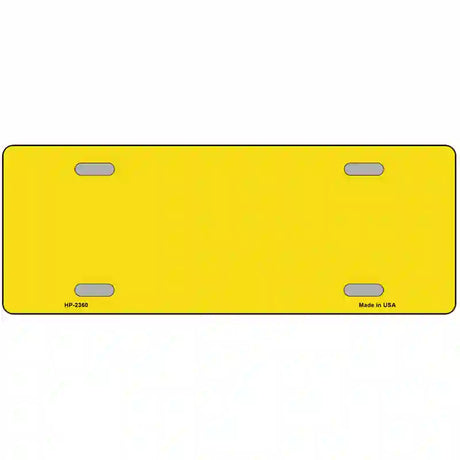 Yellow Solid Metal Novelty License Plate