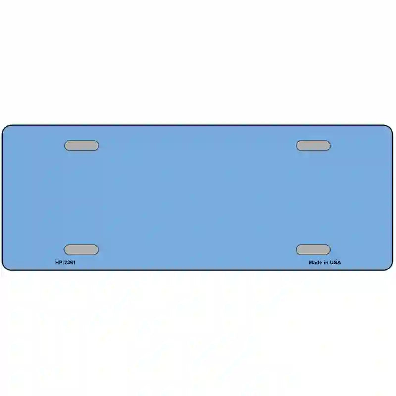 Baby Blue Solid Metal Novelty License Plate