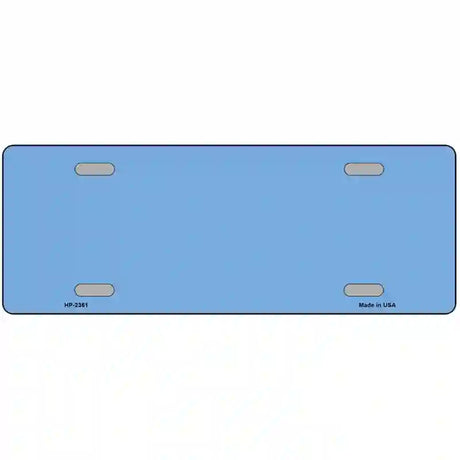 Baby Blue Solid Metal Novelty License Plate