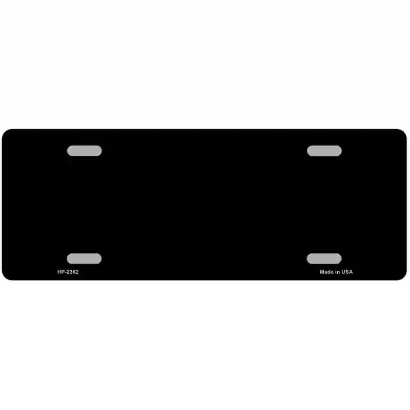 Black Solid Metal Novelty License Plate